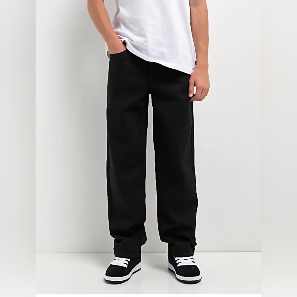 Empyre Kid's Loose Fit Black Denim Skater Pants - Size 24